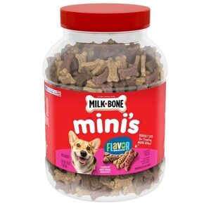 Milk Bone Flavor Snacks Mini's Dog Biscuits, Flavored Crunchy Dog Treats, 36 oz